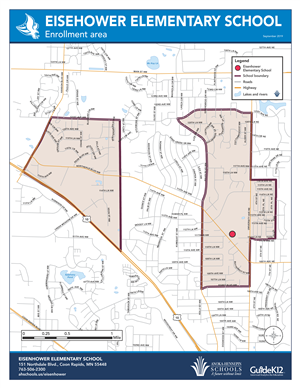 Eisenhower enrollment area map 